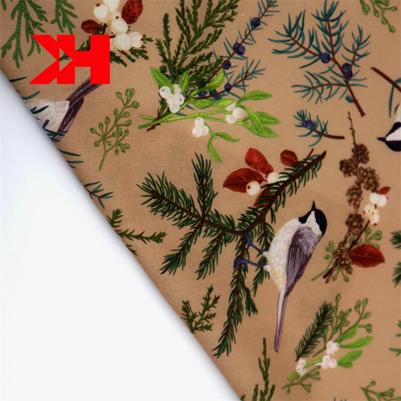 Kahn hot selling digital textile printing 100% organic cotton printed cotton fabric