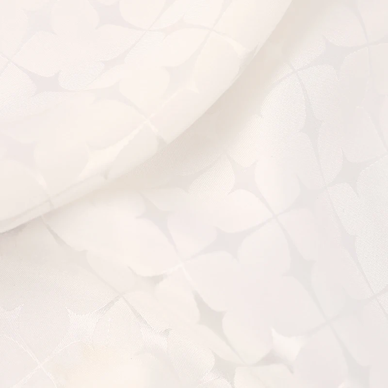 Wholesale Hangzhou fashion Silk Lines Cross Shine Jacquard White 114cm printing  100% silk fabric scarf