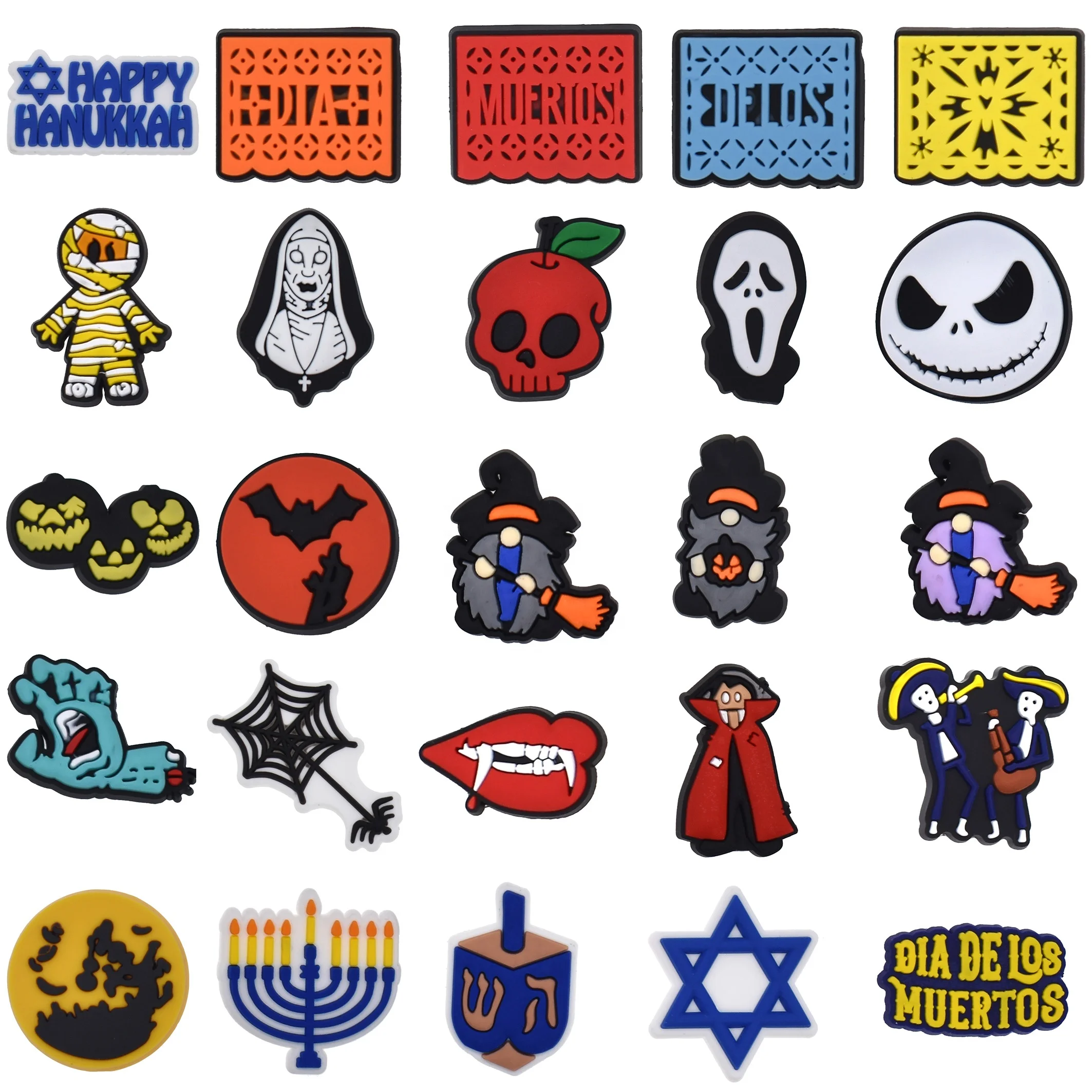 Factory Direct Pumpkins Children Gifts Horror Series Shoe Accessories Wholesale New Halloween Shoe Accessories For Party