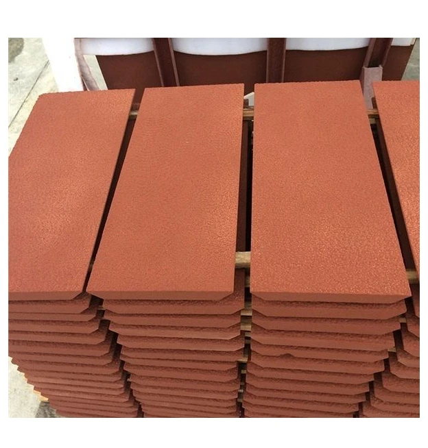 Natural China Pure Red Sandstone Slabs Tiles Pavers Coping Stone Honed Bushhammered