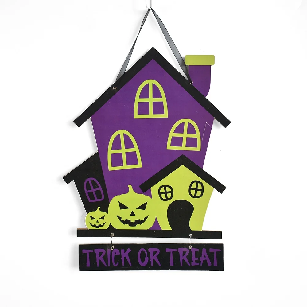 good sale Custom Board wall sign Halloween Decorations Wooden Halloween Wooden home decor, trick or treat, boo