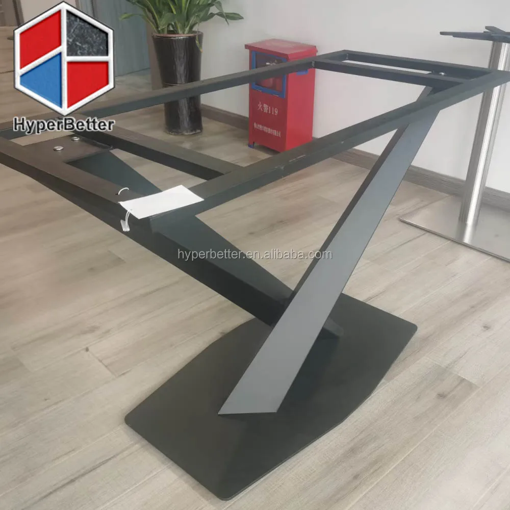 Metal X design table leg for rectangle dining table