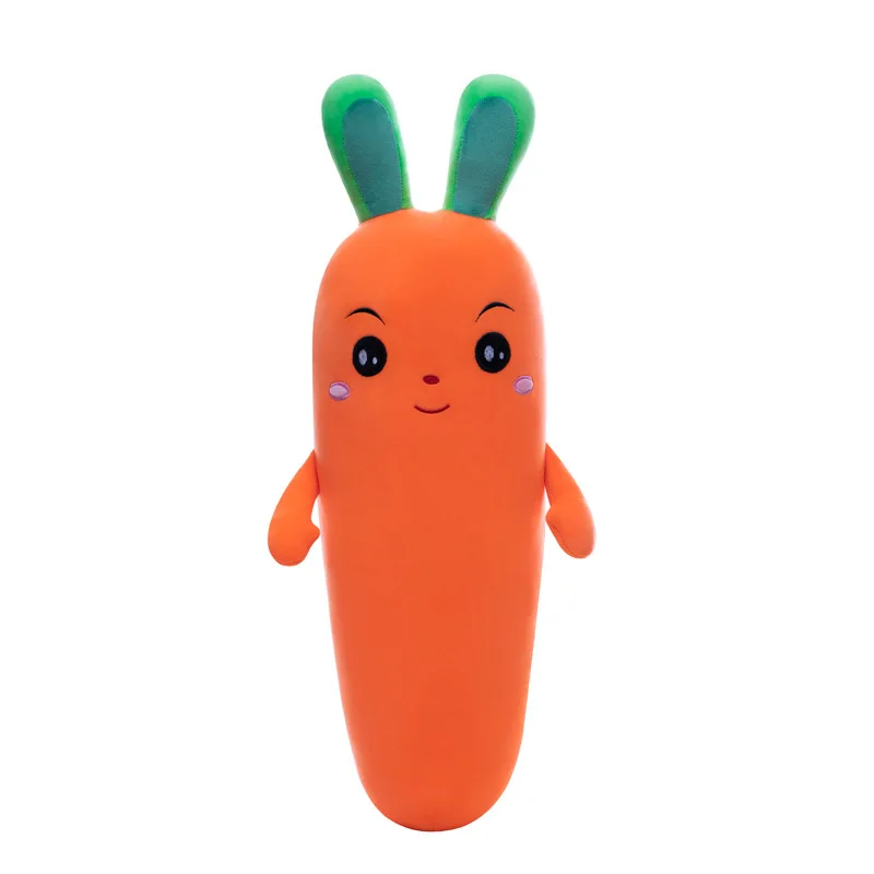 Wholesale Long Cute Doll Food Shaped Pillow Stuffed Fruit Vegeteble Funny Carrot Plush Toy Pillow