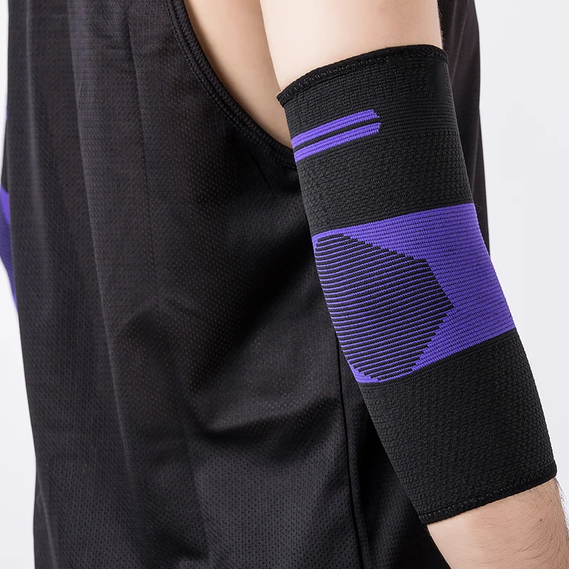 Professional Manufacturer Compression Tennis Arm Elbow Brace Breathable Anti-Slip Material Colorful Arm Elbow Sleeve