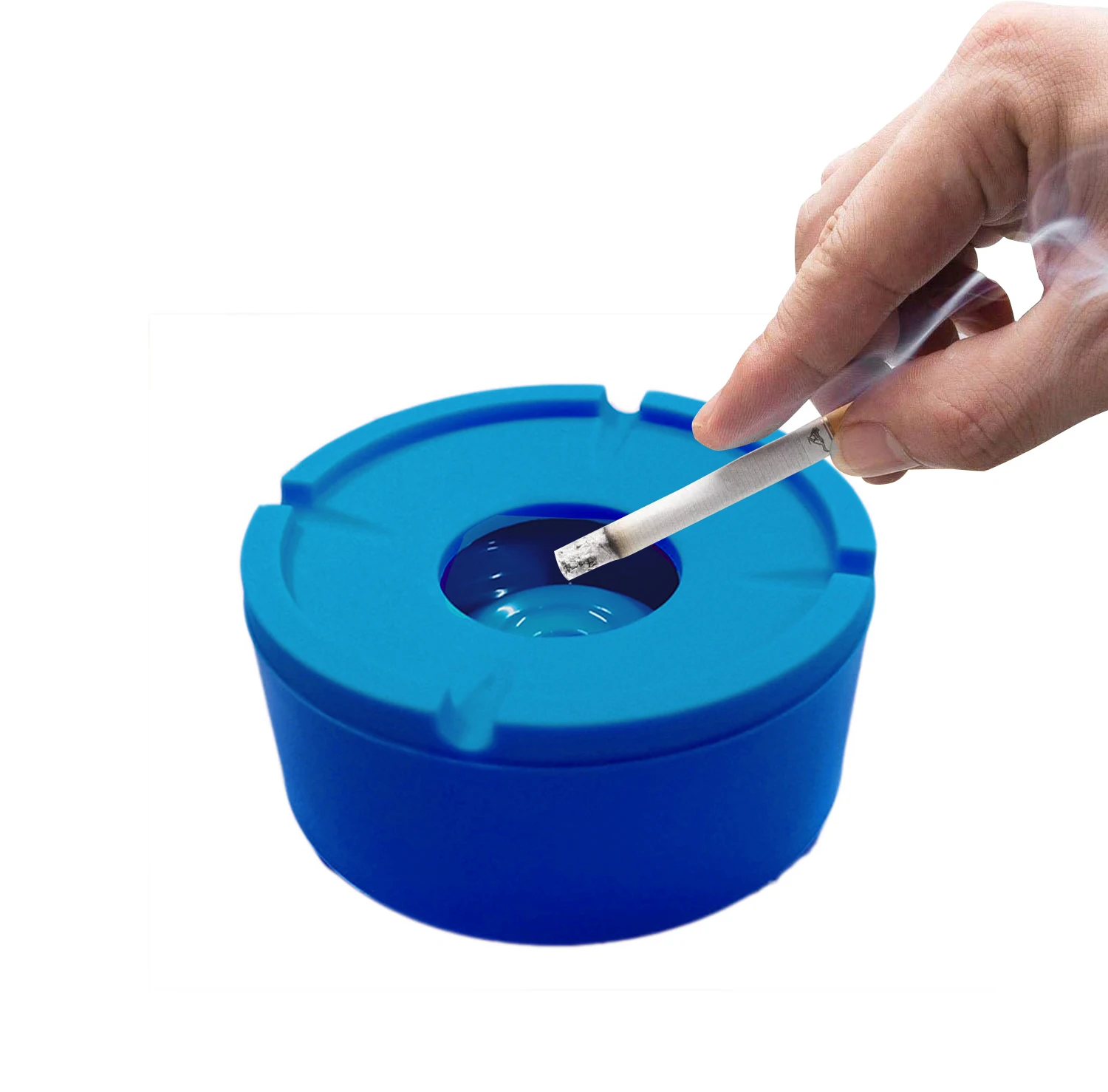 Plastic Ash tray with Lid Smoking Accessories Car Indoor Rubber High Temperature Heat Resistant Round Silicone Ashtray