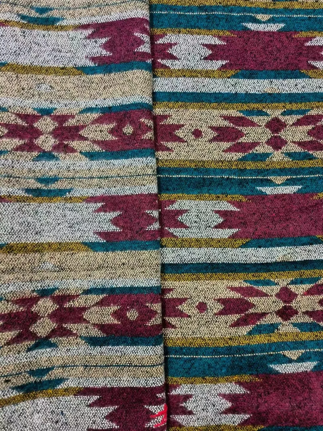 Wholesale price customized Southwest style aztec pattern poyester/wool jacquard fabric