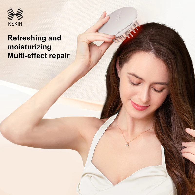 EMS Scalp Massage Led Light Therapy Hair Comb EMS Hair Growth Comb