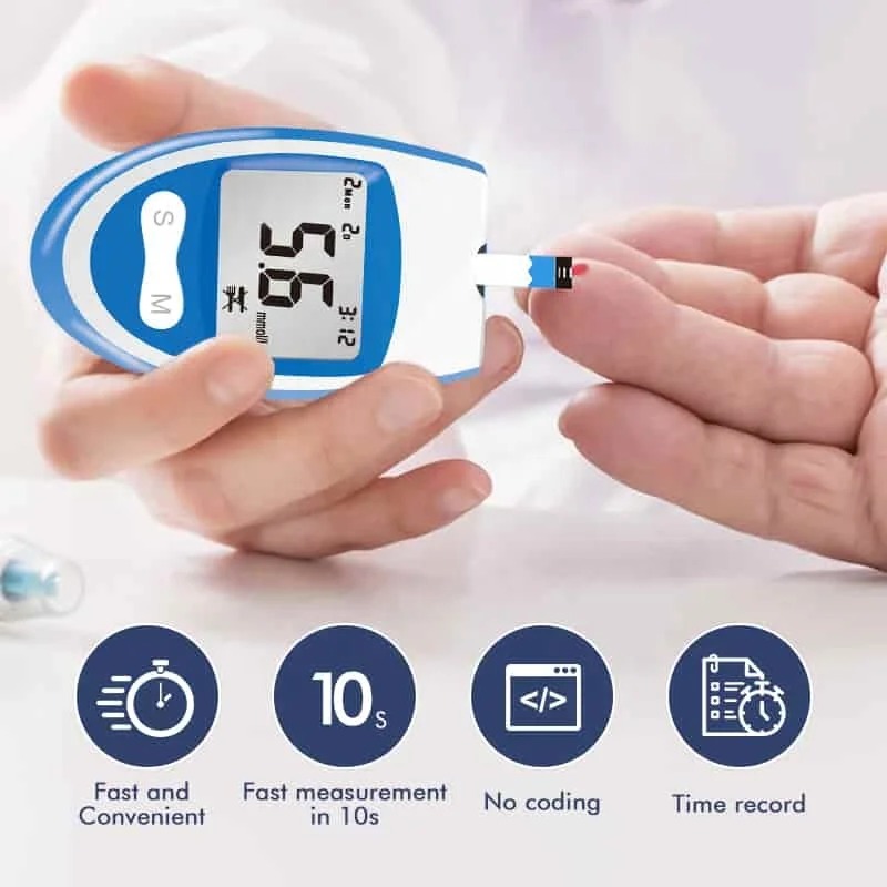 Portable Diabetes Digital Glucometro Hospital Home Medical Blood Sugar Monitor Kit Intelligent Non Invasive Blood Glucose Meter