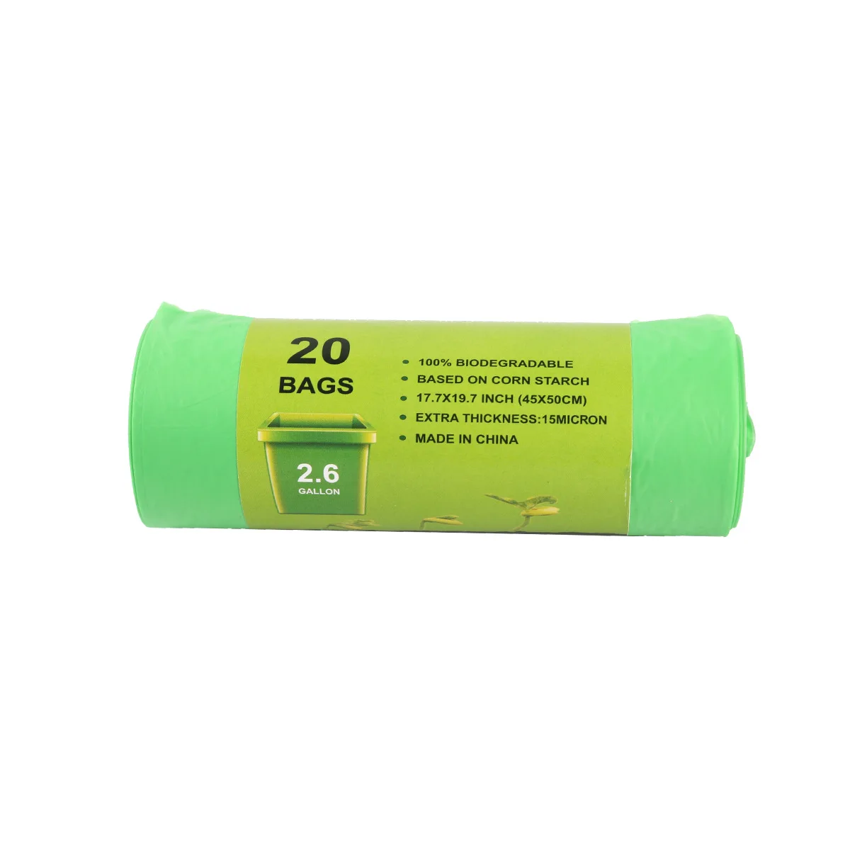 Portable Large Type Flat Duty Heavy Biodegradable Rubbish Bin Bags Roll 13 Gallon Compostable Trash Garbage Bag