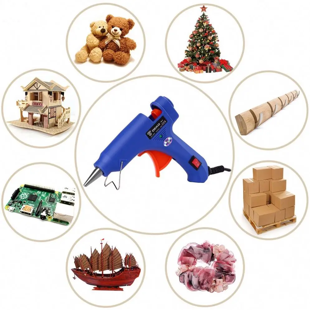 K322 New Arrived EU Plug Melt Glue Gun Use 7mm Glue Stick Home Mini Hand DIY Guns Thermo  Heat Temperature Tool