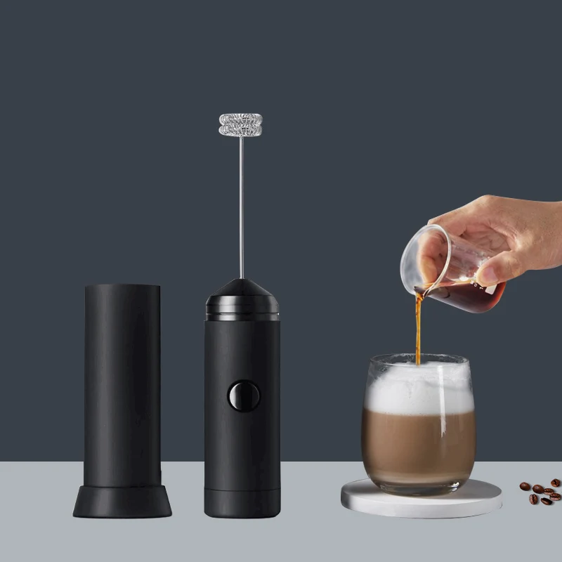 Rechargeable Hand Held Automatic Stainless Steel Foamer espumador de leche Handheld Mixer Coffee Beater Electric Milk Frother