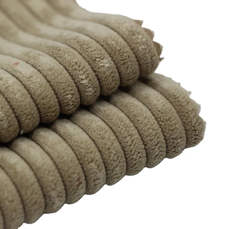 China Good Quality Classic 4.5 Wale Polyester Nylon Comfortable Medium Heavy  Corduroy Fabric for Sofa Furniture Upholstery