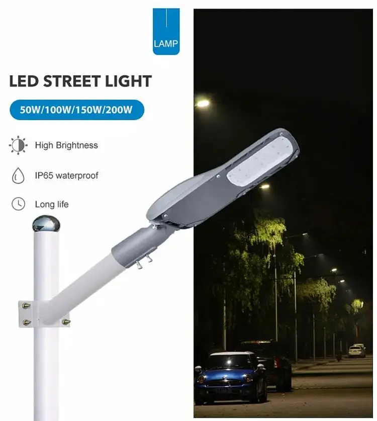 IP66 IP67 IK10 Photocell Parking Lots LED 50w 60w 100w 150w 200w street light led lamp