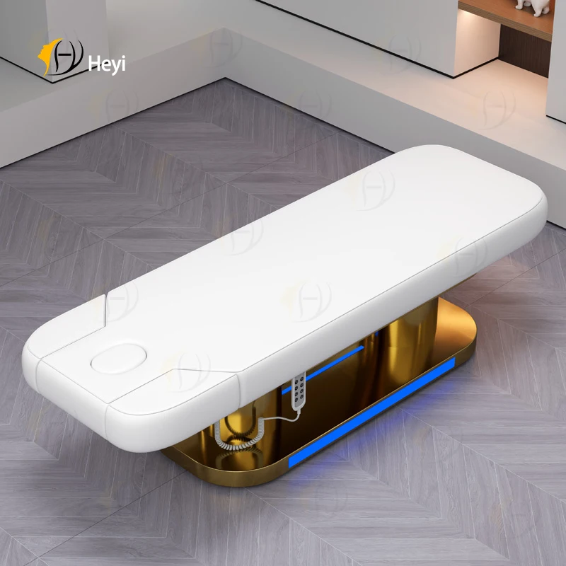 factory price custom aesthetic eyelash extension bed 4 motor electric floor massage therapy bed table