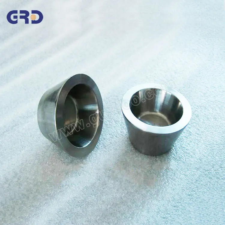 99.98% W tungsten molybdenum crucibles for high temperature furnace