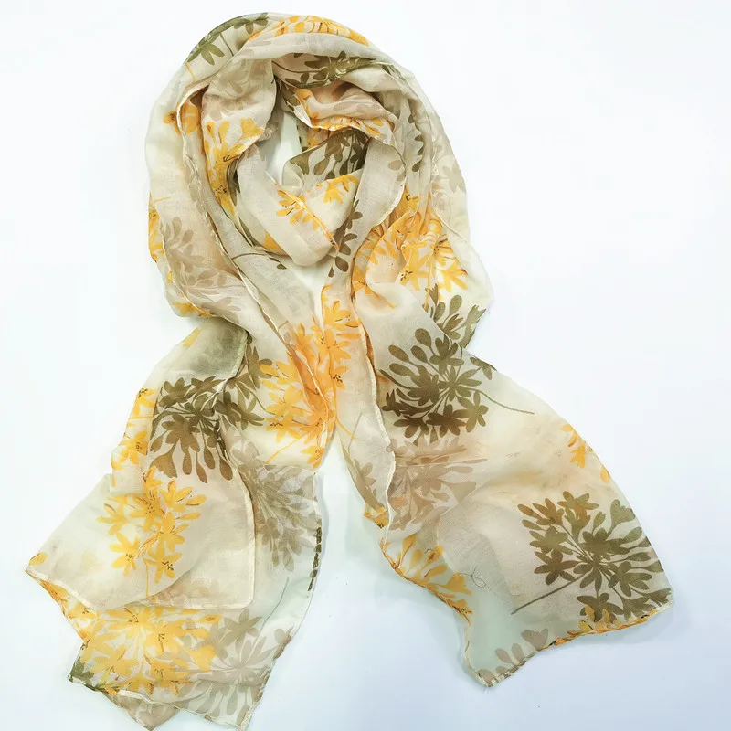 Screen Printing Scarf Spring/Summer Thin Woven Japanese Style Cape
