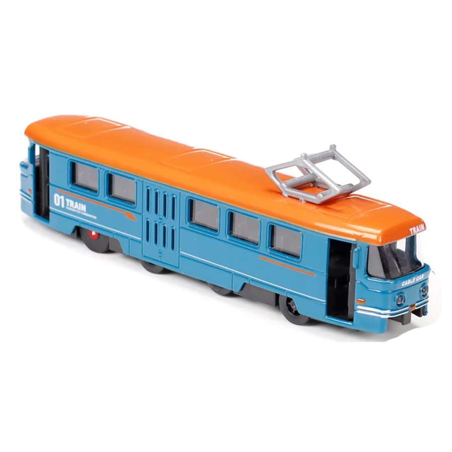 Alloy Diecast Model Car Light Music Pull Back Tour Bus Toy Alloy Train for Kids Autobus de Juguete