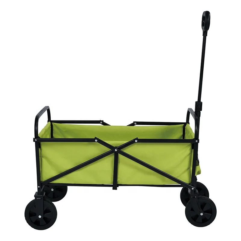 Mini steel tube lightweight cart beach wagon out camping big bearing weight four PVC wheels