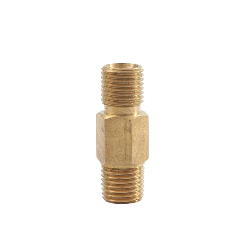 3/8 hexagon connector OEM brass pipe fittings double end connector