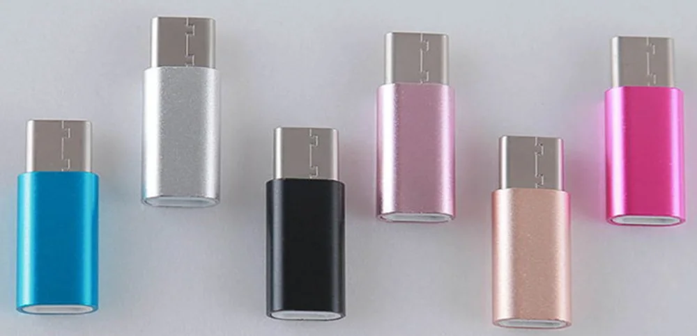  Алюминиевый сплав Micro USB V8 для USB3.1 типа C адаптера переменного тока USB-C