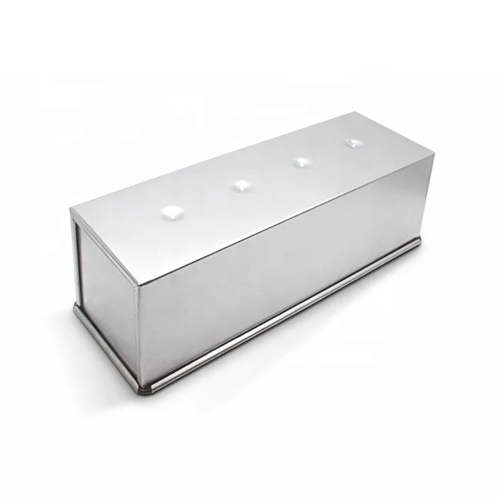 250/450/750 Anodized Aluminium Bread Loaf Pans Non Coated with Lid Cover Mini Medium Loaf Pan Toast Baking Mold Baking Box