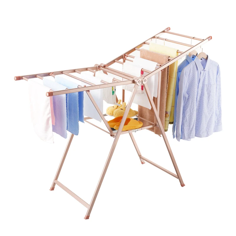 High Quality Clothes Drying Rack Aluminium Folding Laundry Racks Dryer Stand Butterfly Racks Wholesale Supply