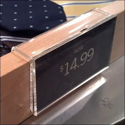 Custom size Acrylic sign banner holder for store cubical wall in Jeans store