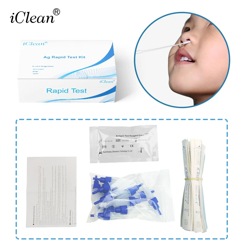  50% скидка iClean носовой антиген быстрый тест в комплекте для