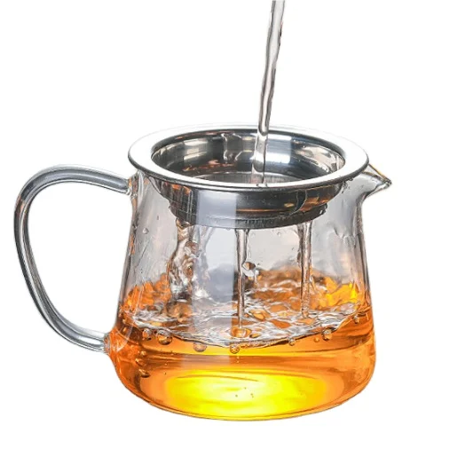Manufacturer wholesale thickened glass fair cup high temperature resistant glass tea divider large glass tea accessories