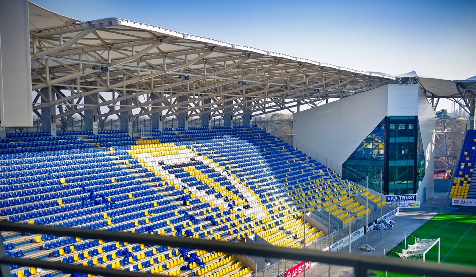 PVDF Fabric Tensile Membrane for Stadium Modern Design professional manufacture Covered