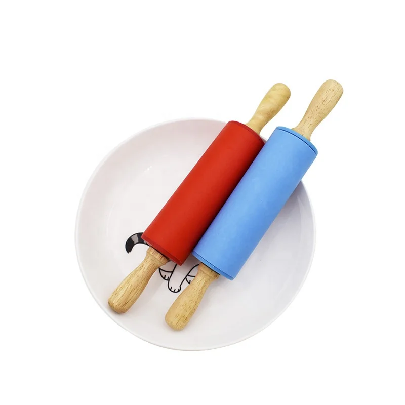 Christmas custom 5 inches non-stick durable tood grade  kids cake tool mini silicone rolling pin baking tools