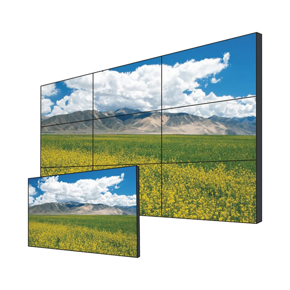 0.8 1.8mm frame splicing advertising LCD video wall for sale