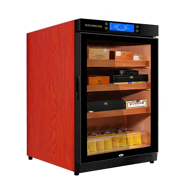 Raching Factory Directly Sale Spanish Cedar Wood Controlled Environments Humidors Cigar Cabinet Humidor