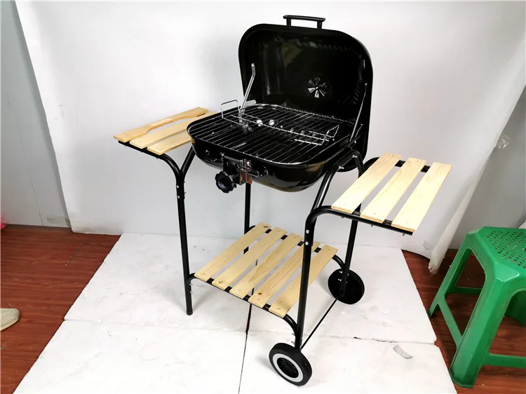 
Square Outdoor Kitchen Trolly Bbq Barbeque Grills Charcoal 