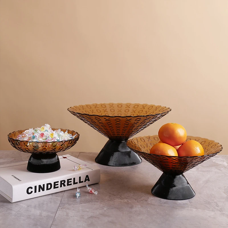  Wholesale colour luxury fruit bowl glass candy chocolate plate home