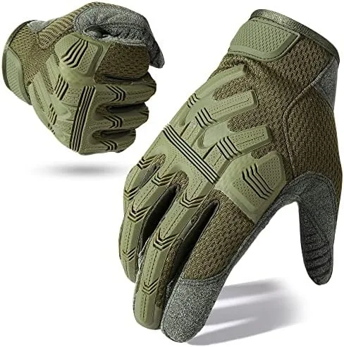 TJ-OUTDOORS Sports Touch Tactical gloves Non-slip wear resistant bike climbing Full finger fan Adult tactical gloves