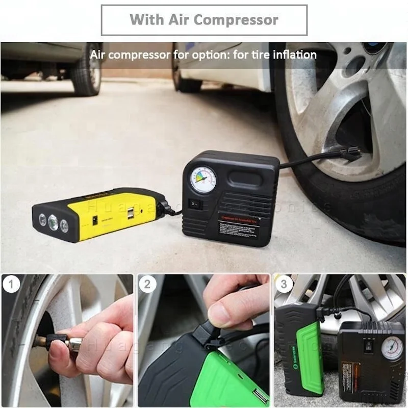 KAICHEN Lithium ion battery 50800mah portable high power car jump starter and air pump