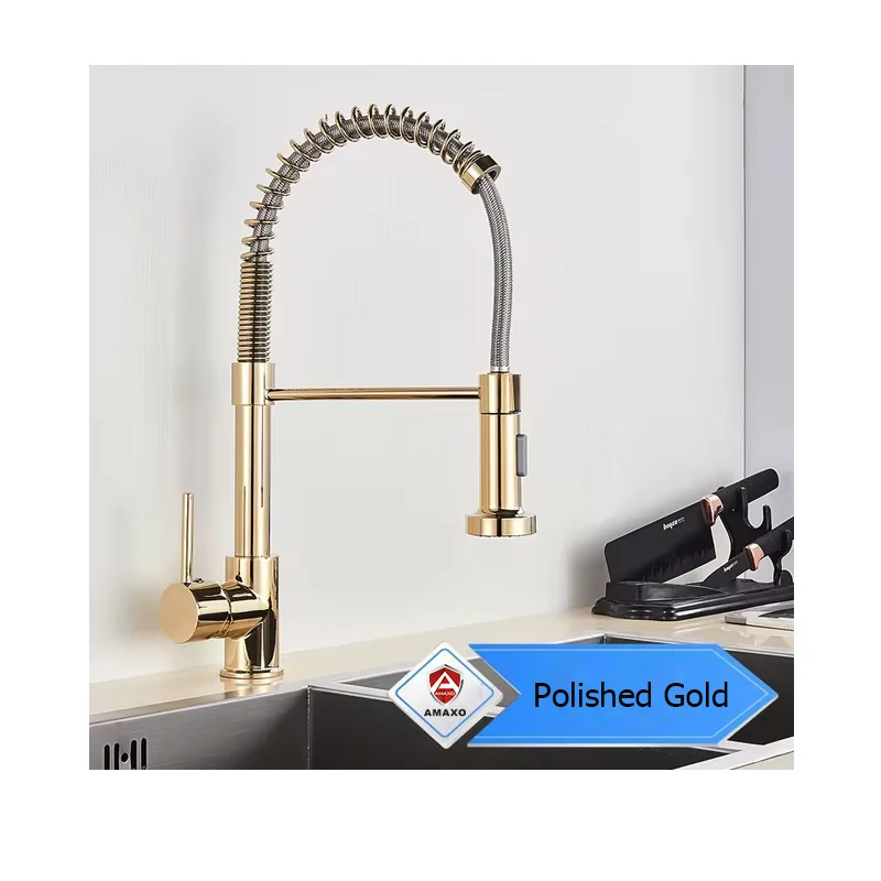 Deck Mounted Mixer Tap 360 Degree Stainless Steel 304 Rotation Stream Sprayer Nozzle Kitchen Sink Hot Cold Taps