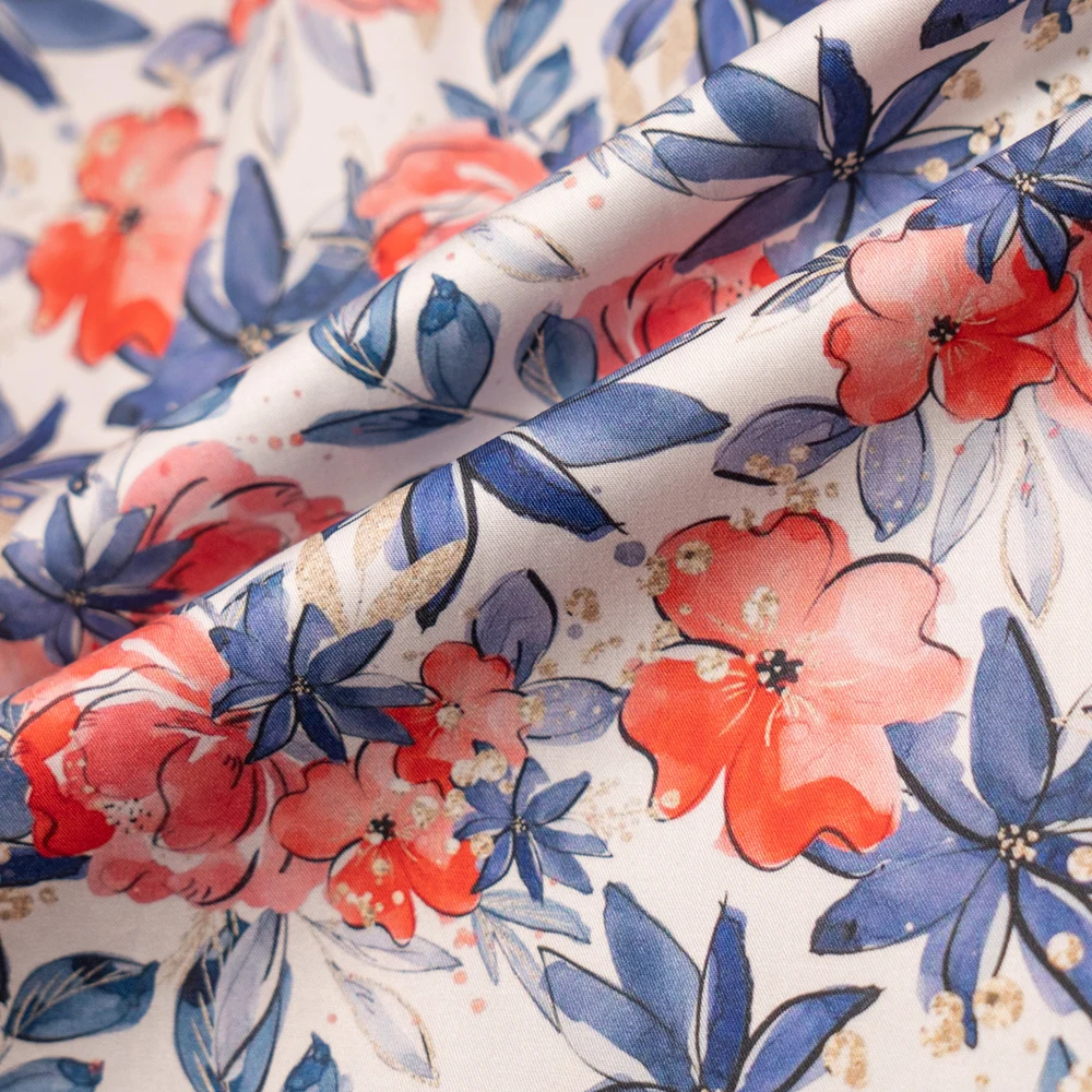 cotton woven London tana lawn liberty fabric custom flower fabric digital printing for garment