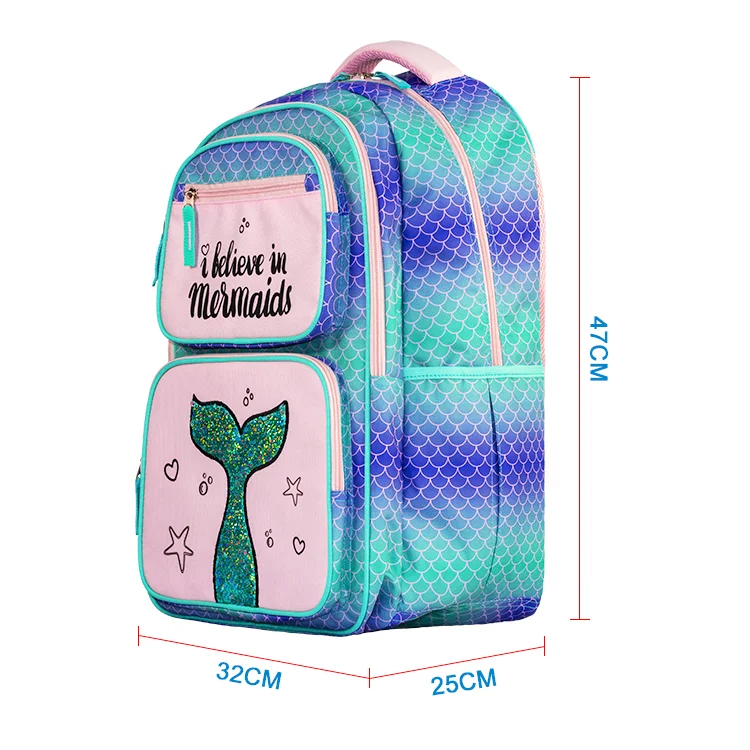 Fashion shiny girl cute sequin mermaid mochilas bolsas trending sublimation kids bag backpack for school