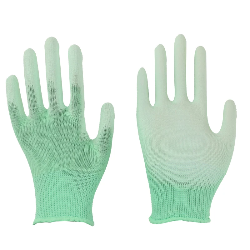 New Product Wholesale Women Safety Rubber Non-Slip  Pu Gloves