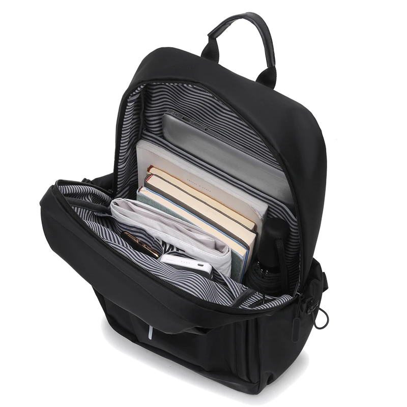 DANIEL Customized Logo Big Capacity Daily Use USB Charging Nylon Anti-Theft Travel Laptop Bag Business Travel Backpack