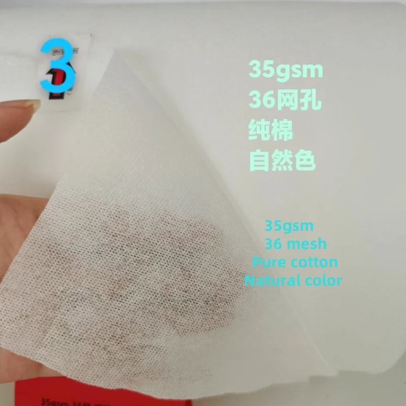 Customizable 35gsm36 Mesh 100% Cotton Spunlace Non-Woven Fabric from Factory