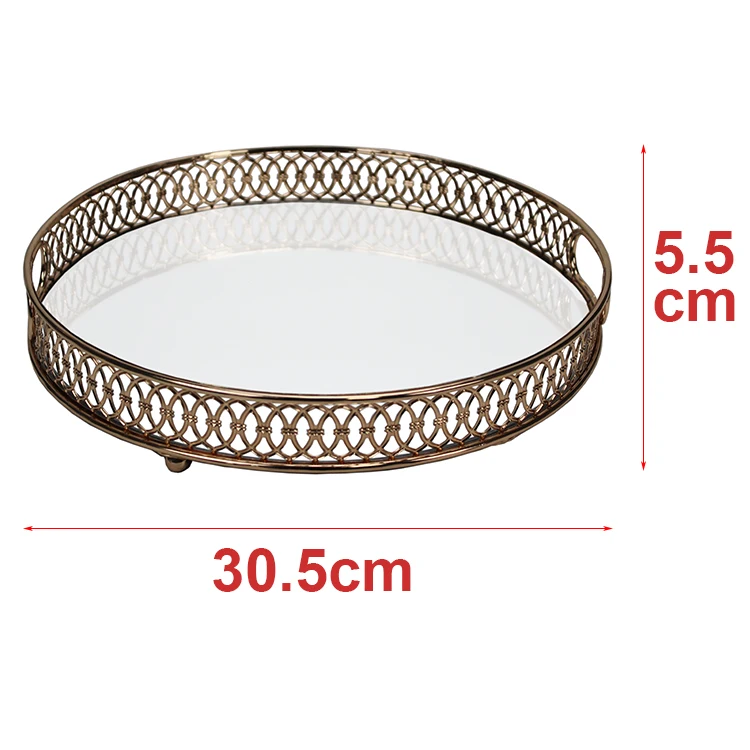 
home bedroom perfume jewelry display glass mirror cosmetic makeup perfume storage vanity mirror tray 