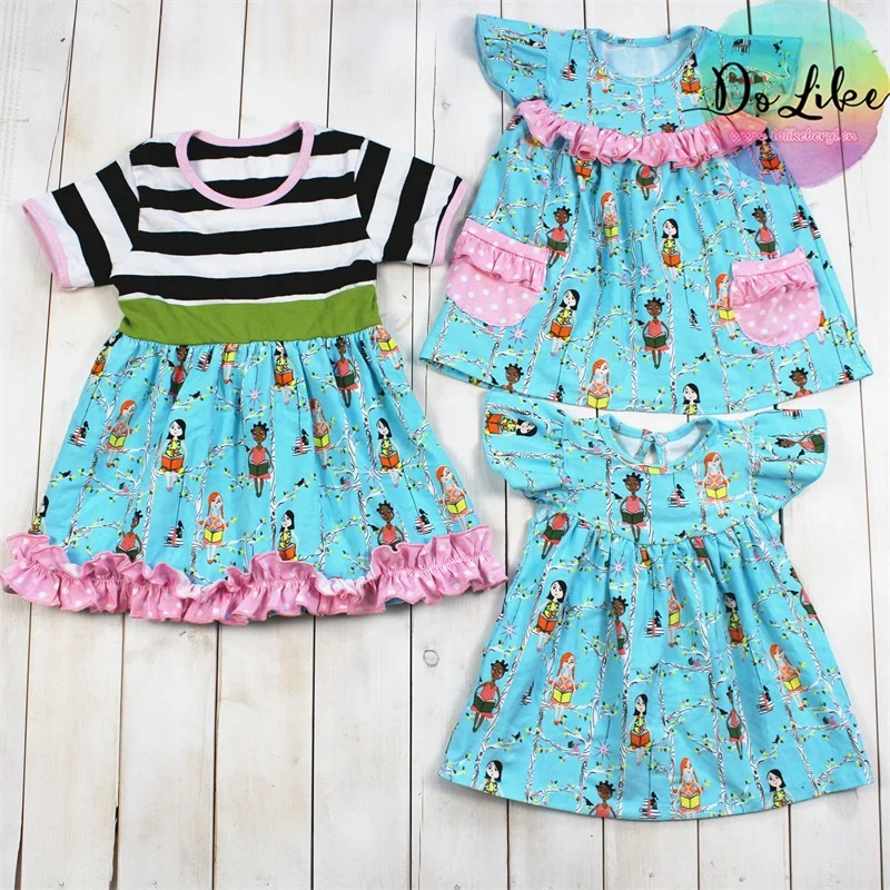 Adorable kids sweet design for little girls clothing apples apparel baby clothes children back to school dresses casual dress
