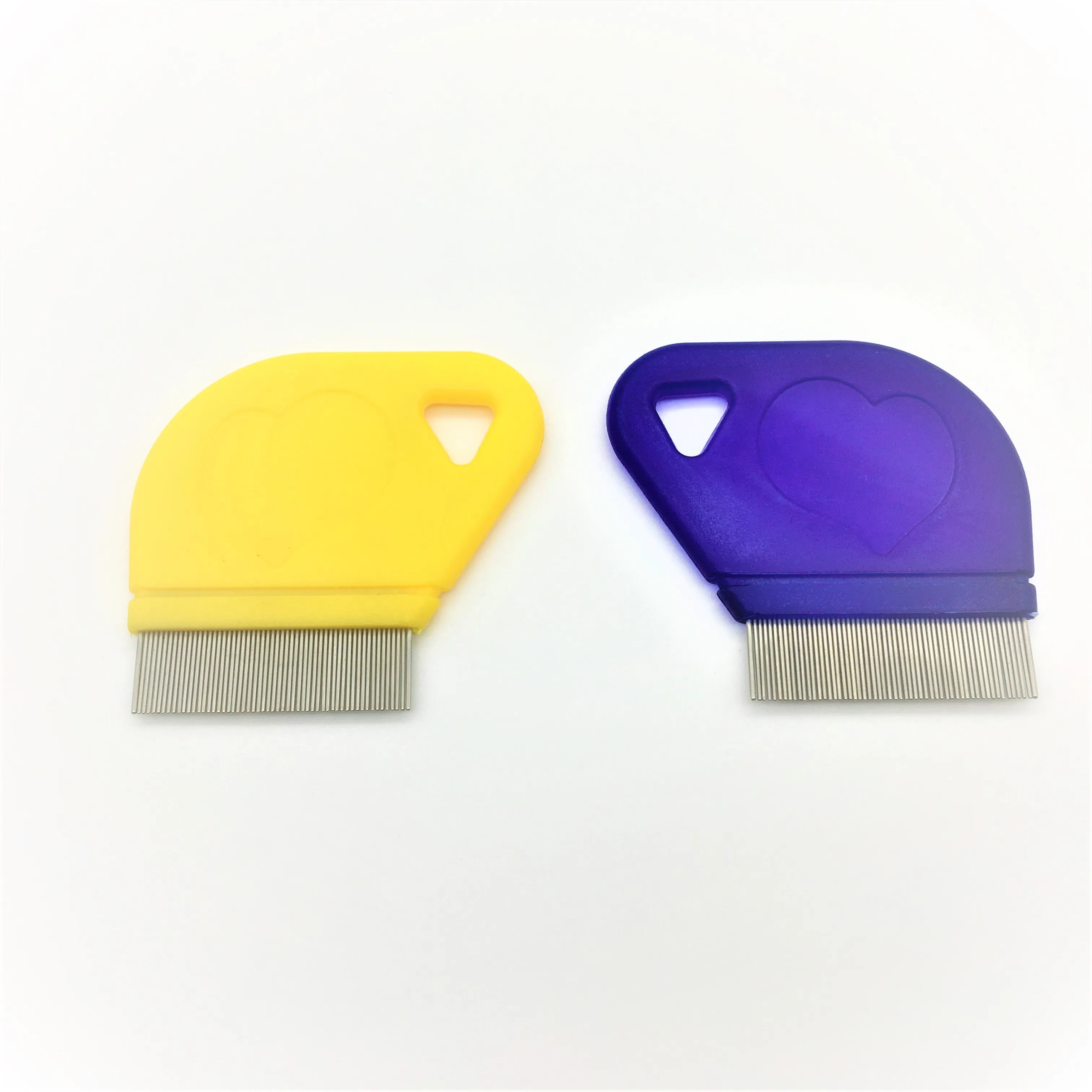 С рисунком собачки и котика мелких животных Ванна вши Блошиный Тик вшей Nit Чистка расчески с иглы из нержавеющей стали