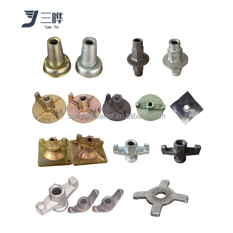 Sanye D17/16 Concrete Steel Formwork System Tie Rod And Wing Nut For Construction