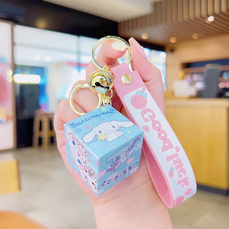 3*3 magic cube keychain dog Cartoon Popular new key chain for gift