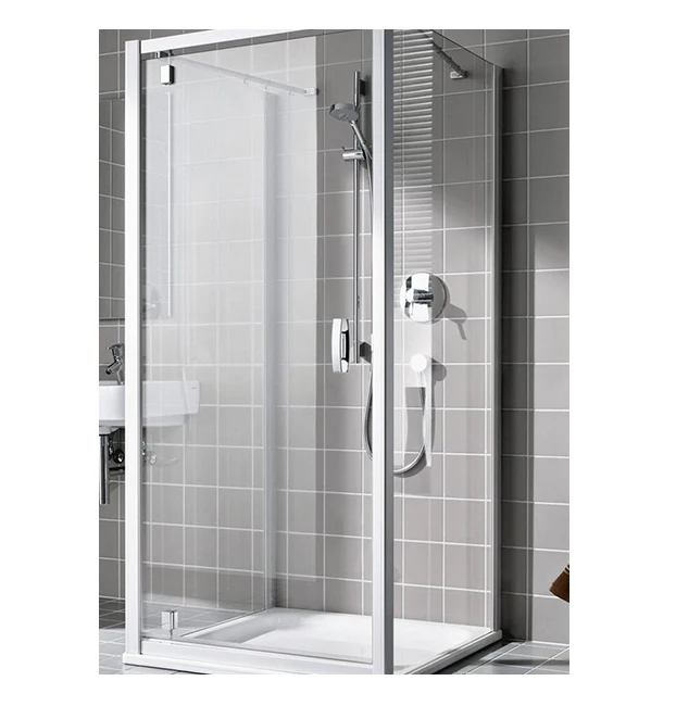 New design aluminum profile glass shower pivot room door with tempered insulated clear glass for bathroom