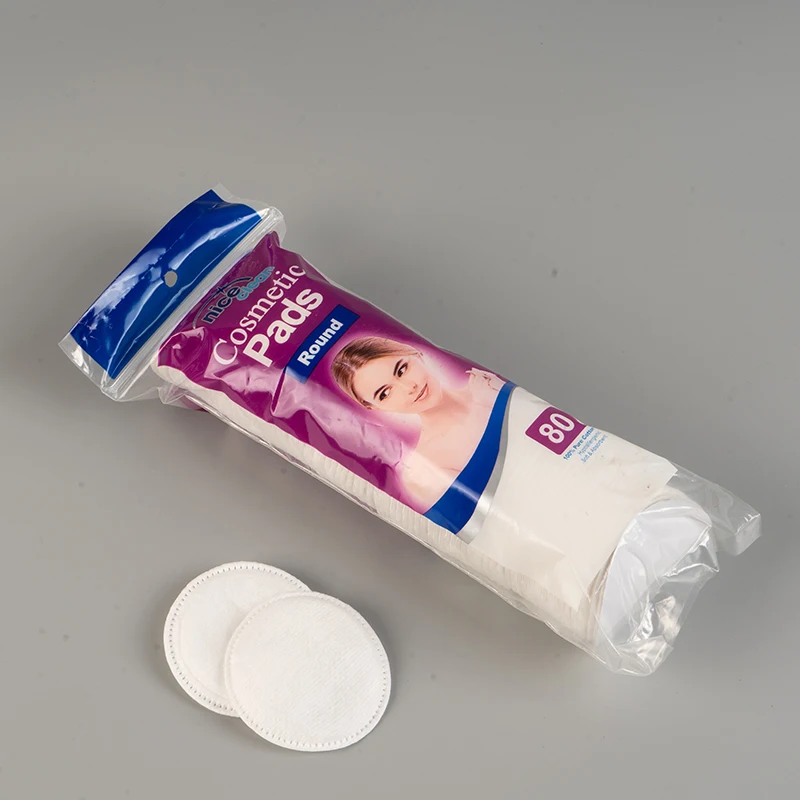100Pcs  Cosmetic Facial Soft Custom Logo Cotton Pads Round Cotton Makeup Clean Pads